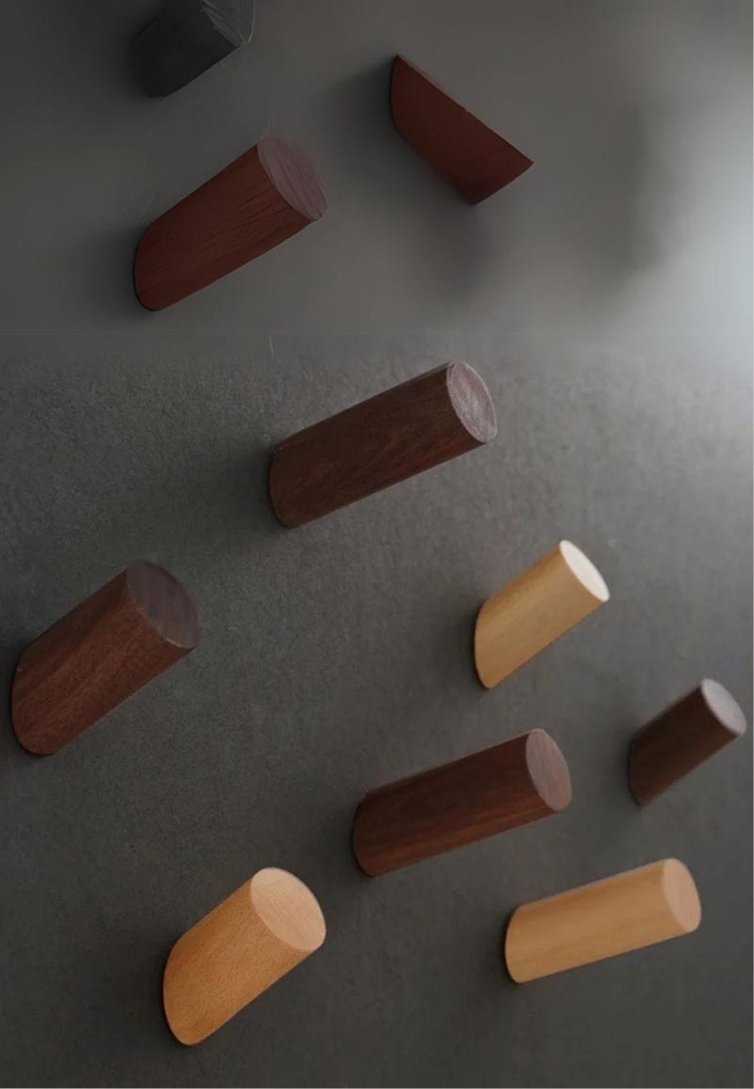 Patère porte manteau en bois clair Moyenne Branche | Le Porte Manteau Beech Wood 8x3cm