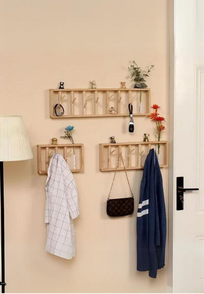 Porte manteau mural en bois Floral Grand | Le Porte Manteau style 2-C70x18
