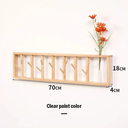 Porte manteau mural en bois Floral Grand | Le Porte Manteau style 2-C70x18
